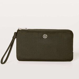 Lululemon Double Up Pouch Dark Olive Wristlet
